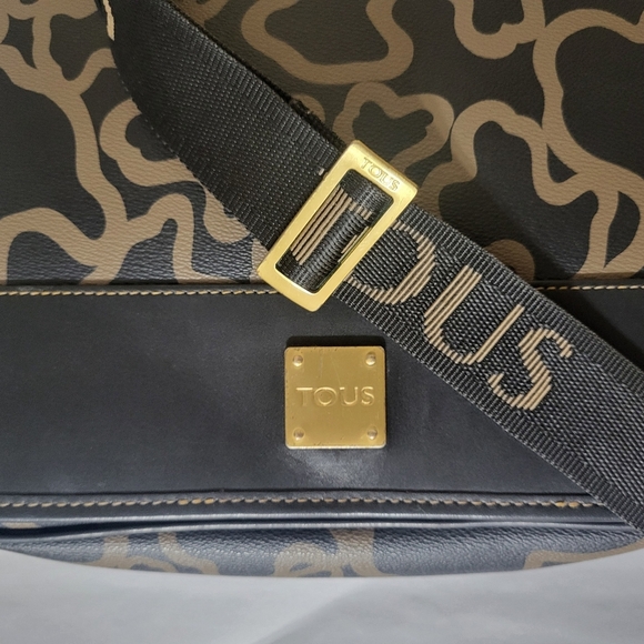 Tous Brown Pebbled Leather Crossbody Bag - Messenger Medium 11 X9.5 X3 See Pics - Picture 7 of 15